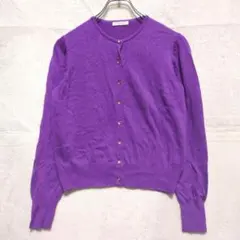 テチチ 前開き ニットカーディガン 金ボタン Fサイズ カシミヤ混