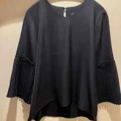 黒 プリーツ袖 上下セット M size セットアップ レディース スーツ