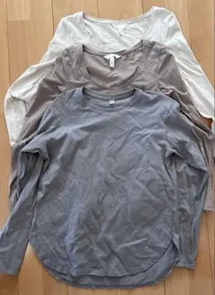 ロンT3枚セット　ユニクロ　H&M くすみ系カラー