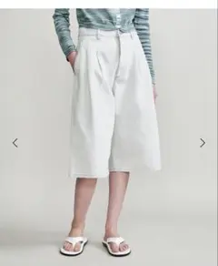 ＜H＞13oz デニムタックハーフパンツ36