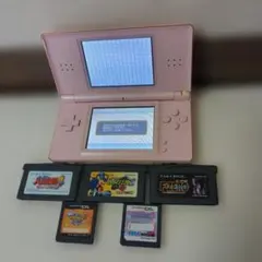 Nintendo DS Lite 本体 ピンク 作動品 ソフト セット