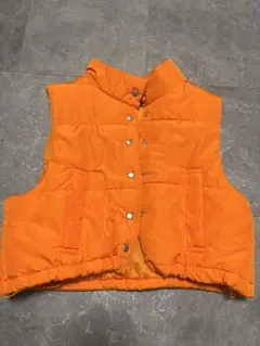 未使用品　オレンジ ダウンベスト
