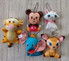 ディズニー ぬいぐるみ マスコット 5種 鈴入り ベビー 猫 TOMY