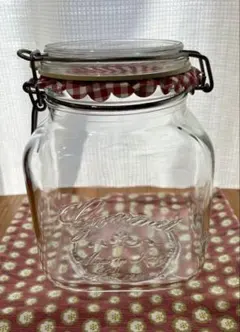 イタリア・ボルゴノーヴォ社＊ガラス製スクエア型保存容器3100ml＊新品