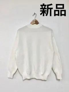 ユニクロ ハイネック ニット セーター レディース ホワイト 白