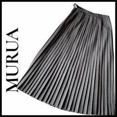【訳あり】MURUA ムルーアグレー プリーツロングスカートSクリーニング済み