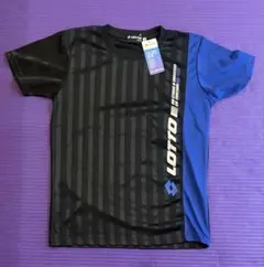 LOTTO キッズ 半袖Tシャツ ブラック ブルー