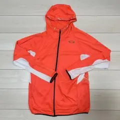 OAKLEY ジップアップパーカー オレンジ Lサイズ
