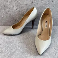 DIANA ダイアナ ヌバックレザー ポインテッドトゥ パンプス 23.5cm