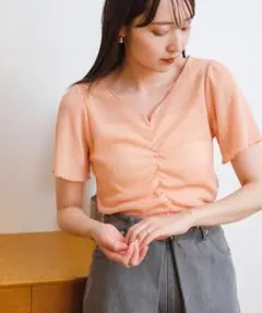 Kastaneシャーリング半袖Tee