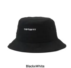 Carhartt バケットハット ブラック×ホワイト