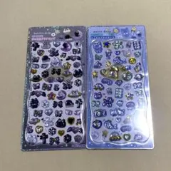 ジュエルプチドロップ あおいろ くろいろドロップ ボンボンドロップシール