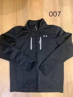 [007]アメカジ古着　アンダーアーマー　ブラック 裏ボアジップジャージ　L