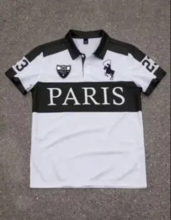 PARIS ホワイトポロシャツ y2k swag hiphop