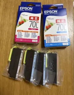 EPSONエプソン純正インク 70L増量タイプ さくらんぼ 6色パック - メルカリ