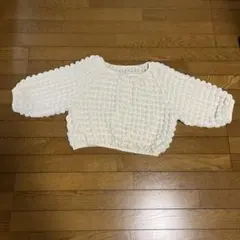 カスタネ　アイボリー キルティング 長袖トップス F