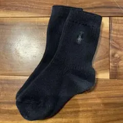 黒　靴下 ポロ馬ロゴ付き　14〜16cm ポロ　ラルフローレン
