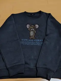 TOM and JERRY 刺繍スウェット LL ダークグレー