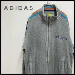 adidas トラックジャケット ジャージ マルチカラー 刺繍ロゴ　バックロゴ