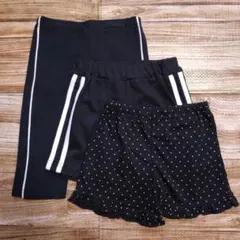 新品 未使用 レギンス 長ズボン ショートパンツ 黒 女の子 120