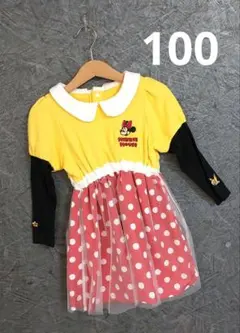 ディズニー　ミニーマウス　ミニーちゃん　ワンピース　ベビー　100m しまむら