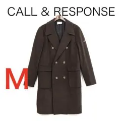 H5068-163コールアンドレスポンス　ダブルボタンロングチェスターコート