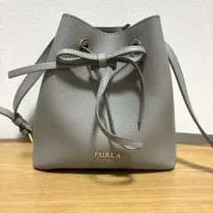 FURLA フルラ ショルダーバッグ 巾着型 グレージュ