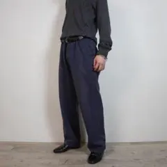 Ermenegildo Zegna コットンチノスラックスパンツ 紺/DZ171