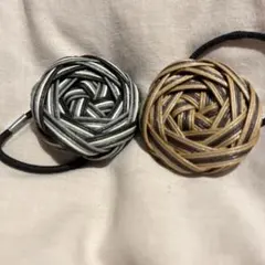 結び目デザイン ヘアゴム 2個セット