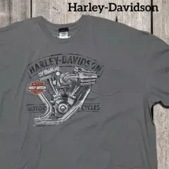 ハーレーダビッドソン　ツインエンジン　イーグル　両面プリント　tシャツ 胸ポケ