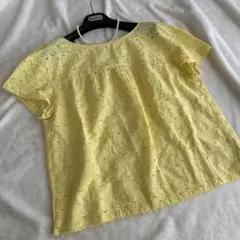 マッキントッシュフィロソフィー イエロー 刺繍 ブラウス 半袖 リボンのサムネイル