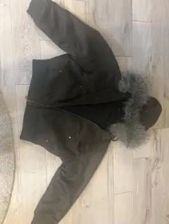 フェイクスエード キルティングジャケット-ダークカーキ