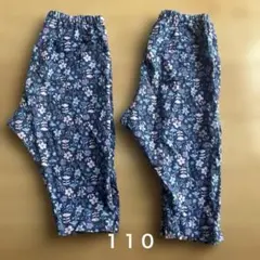 UNIQLO 110㎝　花柄レギンス　七分丈