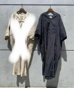 WRYHT WASHER PLEATS SAHARA DRESS - BLACKのサムネイル