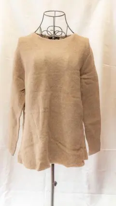 【UNIQLO】ウール混ニット M ベージュ 秋冬