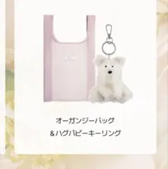 AROMATICA オーガンジー　エコバッグ　ハグパピーキーリング ノベルティ