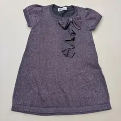 H&M ラメニットワンピース ピンク半袖のサムネイル