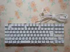 ゲーミングキーボード 日本語テンキーレス 銀軸92KEY
