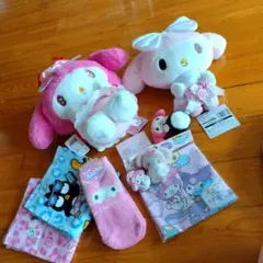 마이멜로디 ぬいぐるみ マスコット 靴下 タオル グッズ 묶음 판매
