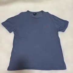 ポロラルフローレン ポケットTシャツ XL 青 ポニー刺繍 変色あり