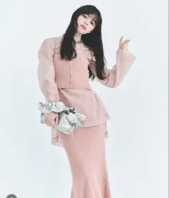 ココディール　リブニットマーメイドスカート　サイズ2 ピンク