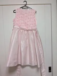 フォーマルドレス ピンク 花柄レース　160 キャサリンコテージ