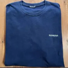 00s 企業 ロゴ シーメンス ビンテージ Tシャツ US ネイビー XL