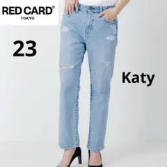 RED CARD Katy Hip hung straight ダメージデニム