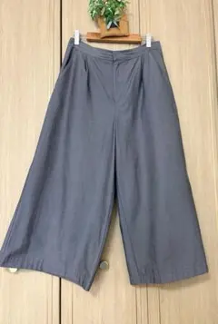 DRESKIPワールド ガウチョパンツ ブルーグレー Lサイズ