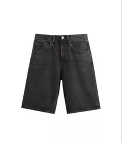 ZARA ブラック ショートパンツ ハーフデニム ショーツ ジョーツ