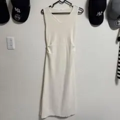 QUNG ノースリーブ ニットワンピース