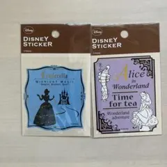 ディズニー ステッカー (シール) 不思議の国のアリス シンデレラ