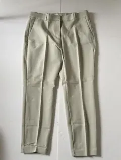 【H&M】シガレットパンツ ライトグリーンベージュサイズ46レギュラーウエスト