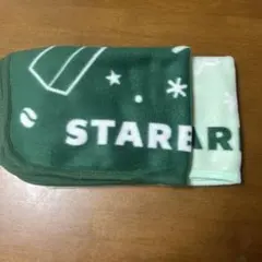 フリースブランケット 緑色 スター